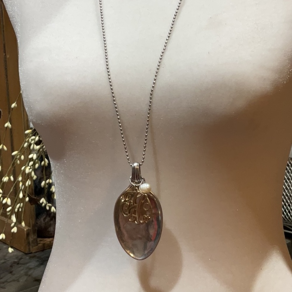 NWT spoon necklace with the initial H.